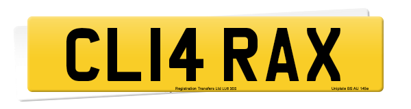Registration number CL14 RAX